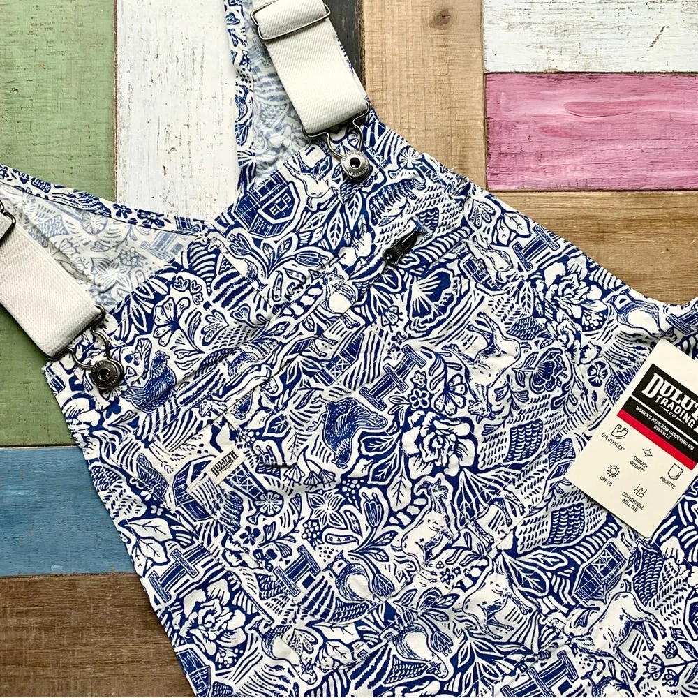 NWT Duluth Small x35L Heirloom Gardening Bib Overalls Farm Toile Garden Outdoors - Picture 7 of 10